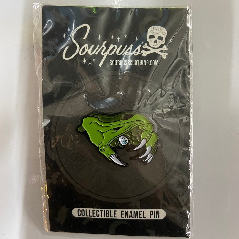 Sourpuss Monster Hand Enamel Pin - New and Sealed